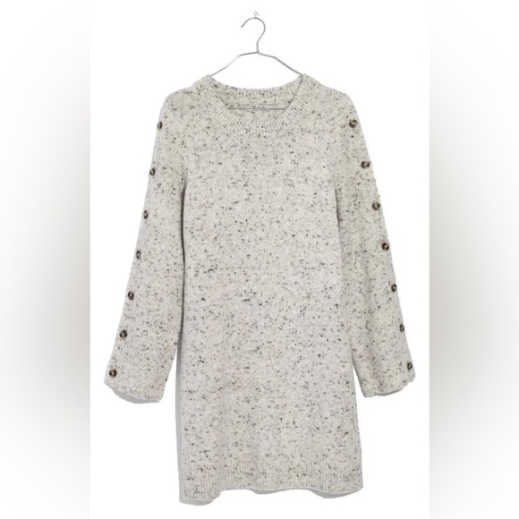 Madewell Donegal button sleeve sweater dress - size medium - Picture 5 of 9